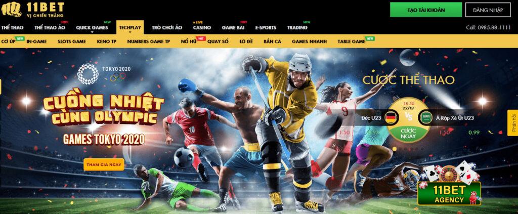 Cá cược 11Bet net với giao diện thiết kế đơn giản mà cuốn hút