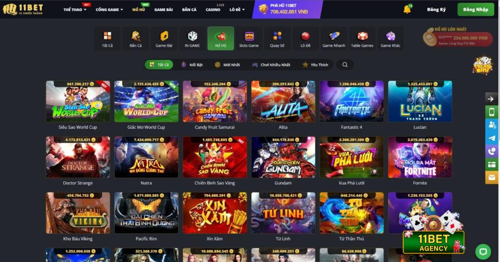 Giao diện cá cược đơn giản, dễ dàng sử dụng của 11Bet com