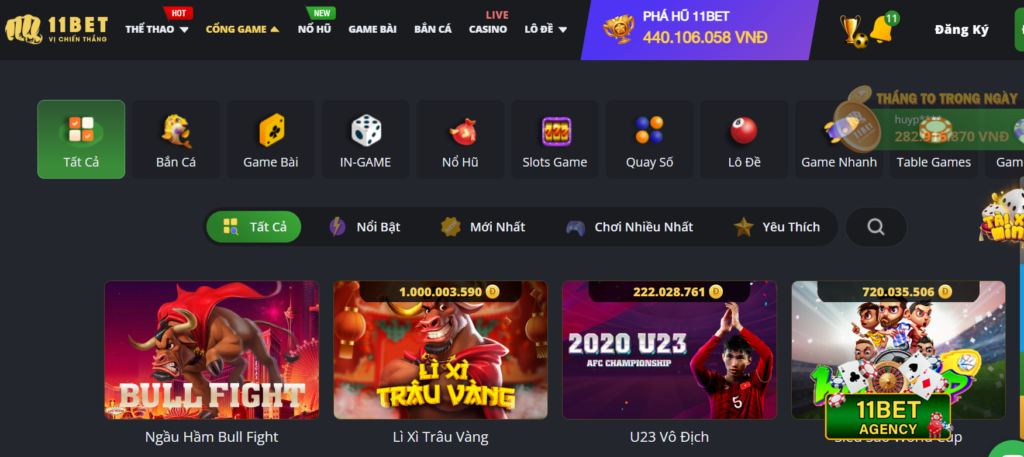 Kho game hấp dẫn tại 11bet pro