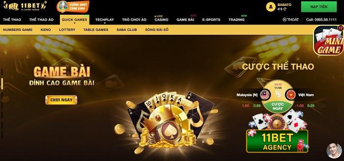 Nhà cái 11bet win uy tín, chất lượng